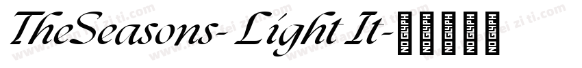 TheSeasons- Light It字体转换